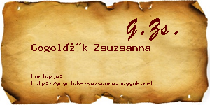 Gogolák Zsuzsanna névjegykártya