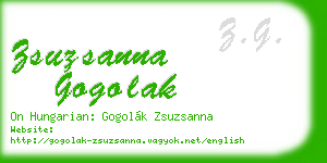 zsuzsanna gogolak business card
